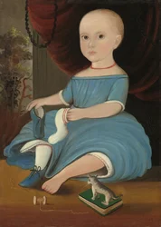 Bébé en bleu, vers 1845