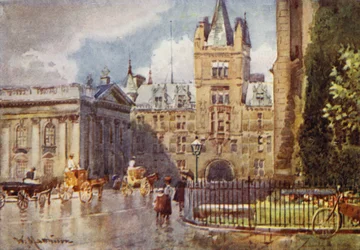 Caius College et la Maison du Sénat depuis St Marys Passage