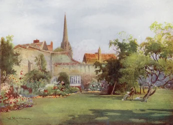 Le Mûrier de Milton dans le Jardin des Fellows, Christs College