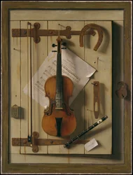 Nature morte - violon et musique