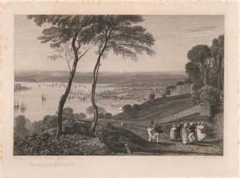 Dock de Plymouth, depuis Mount Edgecumbe
