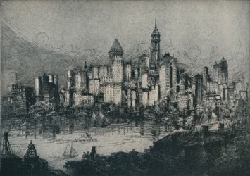 New York depuis Brooklyn, vers 1913