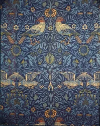 Oiseaux. Tissu décoratif, 1878