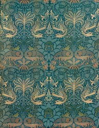 Projet textile Paon et dragon de William Morris, vers 1880