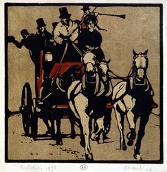 Une diligence : "Coaching" - par William Nicholson (1872-1949)