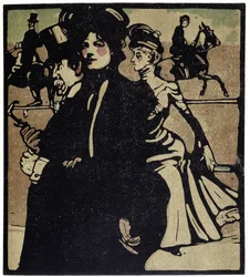 Aristocrates aux courses, Londres - dans Types de Londres, par William Nicholson, éd. Floury