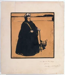 Portrait de la reine Victoria avec chien