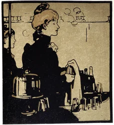 Jeune femme barman, Londres - dans « Types de Londres »