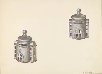 Banque de pièces de dôme byzantin, vers 1938