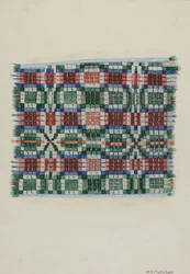 Couverture tissée à la main, vers 1937