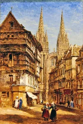 Saint Corentin de la cathédrale de Quimper, vers 1860