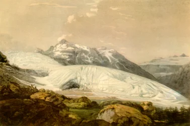 Vue du Mont Furka avec le glacier du Rhône