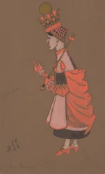 Reine rouge (conception des costumes pour Alice au pays des merveilles) 1915)