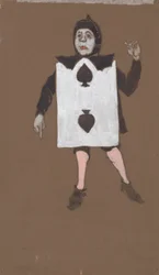Deux de pique (conception des costumes pour Alice au pays des merveilles, 1915)