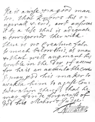 Une lettre de William Penn de Pennsylvanie, fin du 17e-début du 18e siècle, 1840