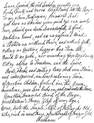 Poème de Lord Chatham à David Garrick, 18e siècle, 1840