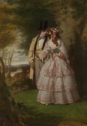 Les deux figures centrales de Derby Day, 1860