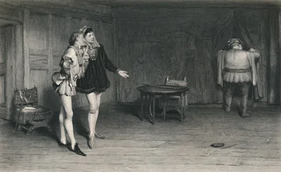 Prince Henry, Poins, et Falstaff. Roi Henry IV - Première partie, vers 1870