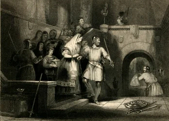 Sauvetage de la comtesse De Burgh, du château de Montgomery, 1836