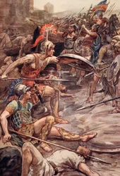 Épaminondas défendant Pélopidas, illustration de 