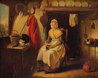 Intérieur de cottage, à Lexden, Essex, 1802