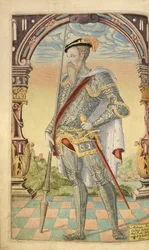 Alphonse XI, roi de Castille et de León, de Honor Military, and Civill, William Segar, pub. Robert Barker, Londres, 1602