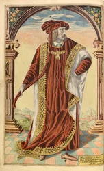 Empereur Maximilien I, de nHonor Military, and Civill, William Segar, pub. Robert Barker, Londres, 1602