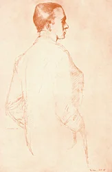 Sir Henry Maximilian Beerbohm, parodiste et caricaturiste anglais, 1911