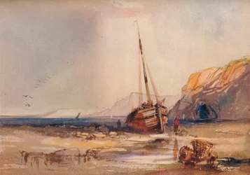 Scène de plage, vers 1840