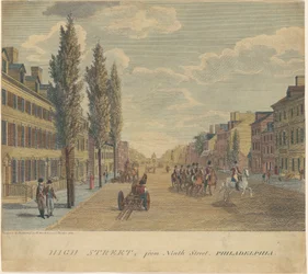 Rue Haute, depuis la Neuvième Rue, Philadelphie