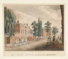 Vue de Third Street, depuis Spruce Street, Philadelphie