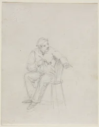 Homme fumant une pipe