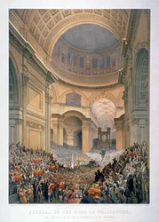 Intérieur de la cathédrale Saint-Paul lors des funérailles du duc de Wellington, Londres