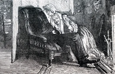 Un couple âgé. Par William Small (1843-1929) un illustrateur anglais. 1880 (gravure)