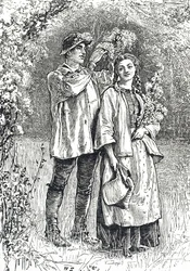Gravure représentant le couronnement de la Reine de Mai