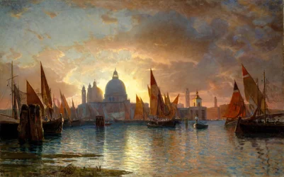 Santa Maria della Salute au coucher du soleil