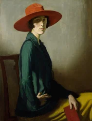 Dame au chapeau rouge