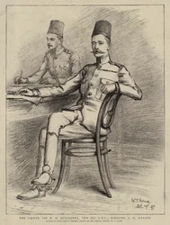 Le Sirdar, Sir H H Kitchener, et son ADC, Bimbashi J K Watson