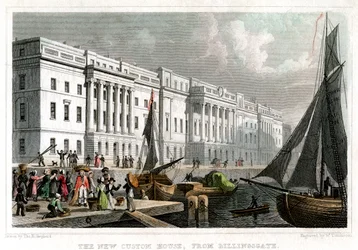 La nouvelle douane, de Billingsgate, City de Londres