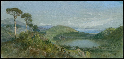 Lago Avernus, vers 1867-70 (aquarelle)