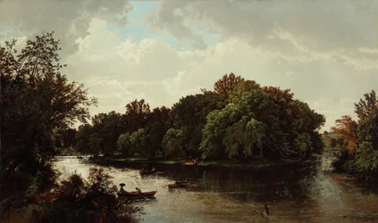 Scène de lac, navigation 1861