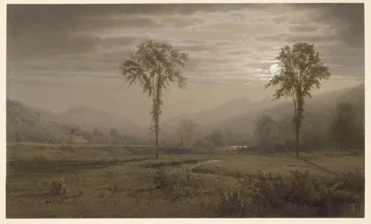 Clair de lune sur le Mont Lafayette, New Hampshire
