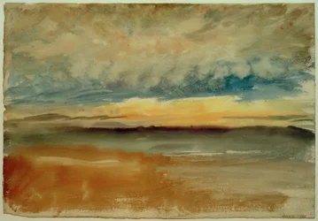 Un coucher de soleil orageux