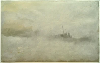 Navire dans une tempête (?)