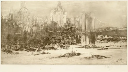 Pont de Brooklyn, New York (grande planche)