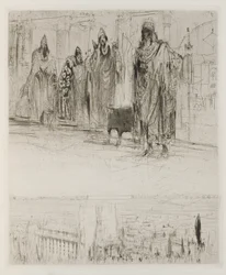 Hérodiade : Page 13, Le tétrarque était attendu par plusieurs Galiléens, le maître des scribes, le chef de l