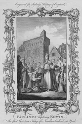 Paulinus baptisant Edwin, le premier roi chrétien de Northumbrie, à York, 1773