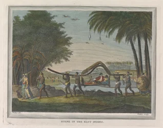 Scène dans les Indes orientales