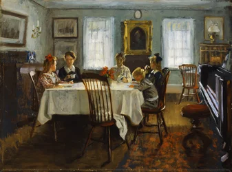 La famille Gilchrist au petit-déjeuner