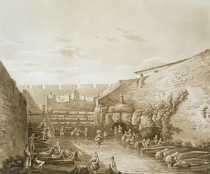 Lavandières à la fontaine d